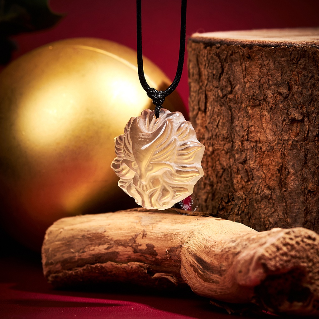 Mặt Đá Hồ Ly Thach Anh Vàng Thiên Nhiên