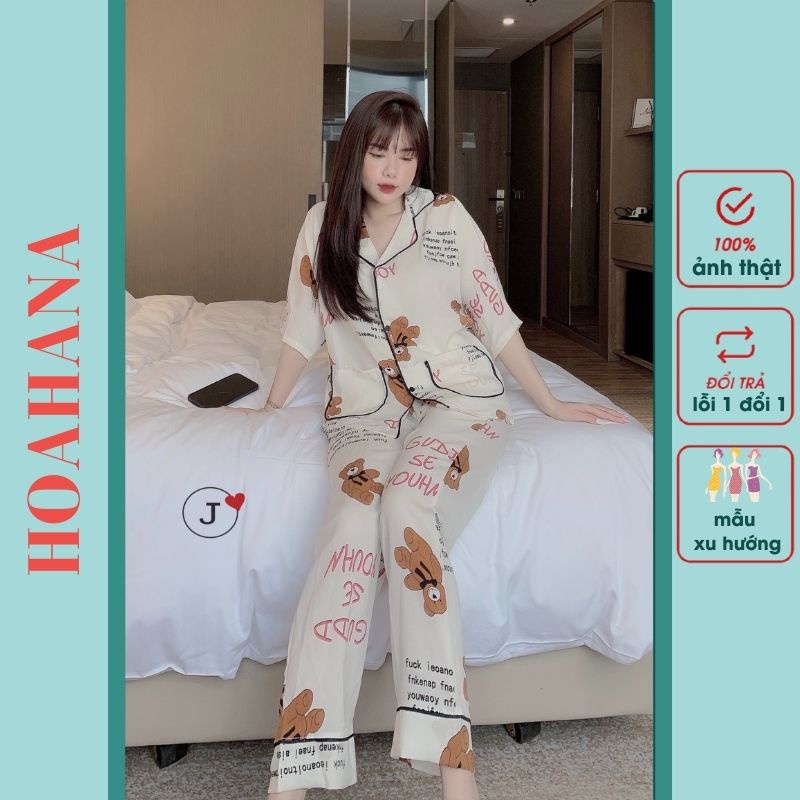Đồ bộ nữ, pijama lụa bigsize cánh dơi quần dài maingo cao cấp HOAHANA-DD2