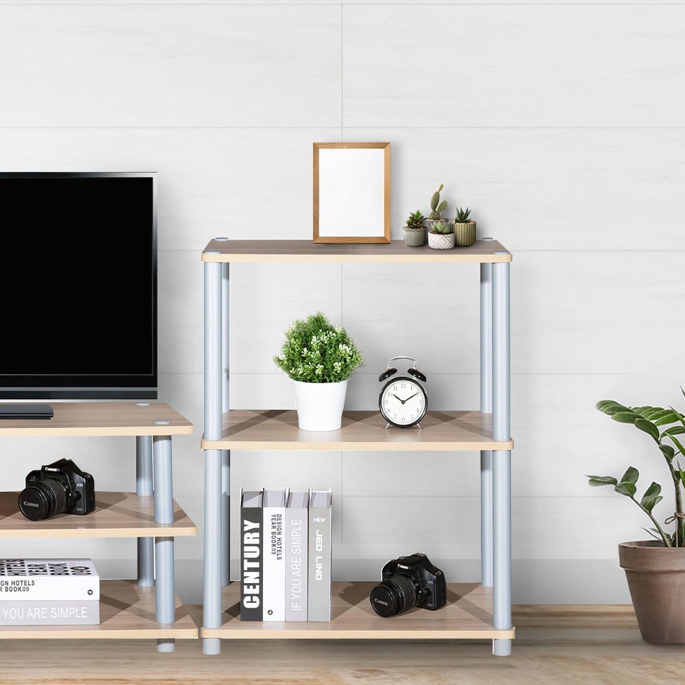 HomeBase FURDINI kệ MDF đa năng 3 tầng Minus Thái Lan W60XD30XH76.3cm màu trắng/xám