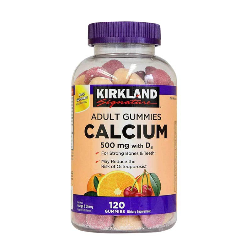 Kẹo bổ sung Canxi Kirkland Signature Calcium 500mg +D3 120 viên