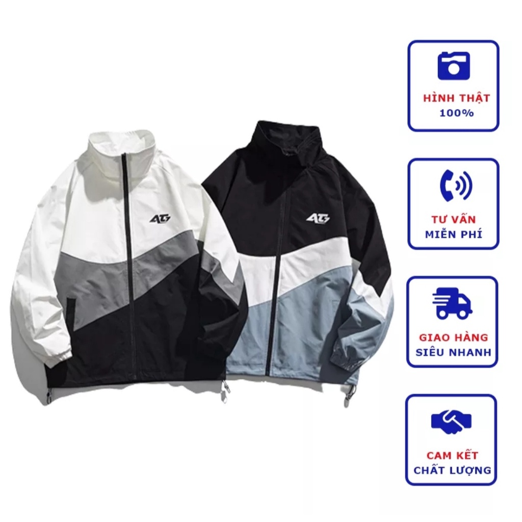 Áo Khoác Dù 2 Lớp Vải Mero Phối 3 Màu Siêu Chất Mang Phong Cách Hàn Quốc Thể Thao Siêu Cao Cấp Hót Trend_AM
