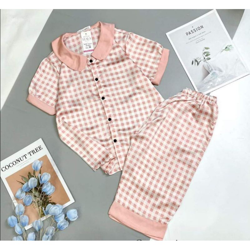Bộ Pijama lụa latin satin phối hàn loại 1 siêu mềm mát mẫu ngố | BigBuy360 - bigbuy360.vn