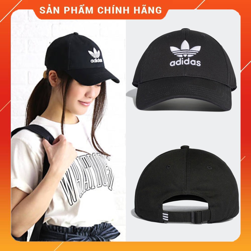 ⚡️ [ HÀNG XUẤT DƯ XỊN ] Mũ | Nón Kết Adidas TREFOIL BASEBALL CAP Unisex Black - EC3603 | ẢNH THẬT | 