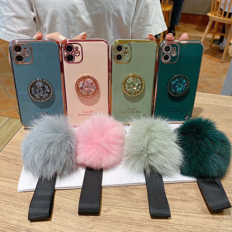 Ốp Điện Thoại TPU Mềm Trong Suốt Hợp Thời Trang Có Bóng Lông Cho Xiaomi Redmi Note 11S 11 Pro 4G 5G 6D