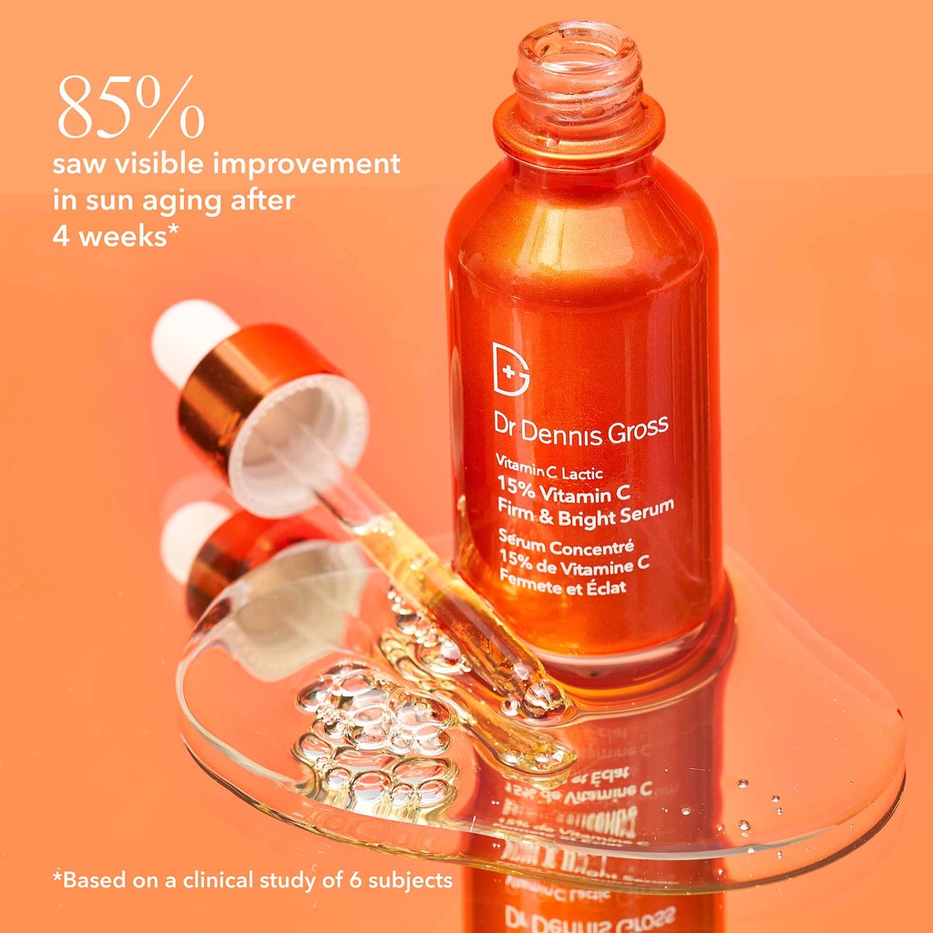 Serum sáng da chống lão hóa Dr. Dennis Gross Vitamin C Lactic Acid 15% Firm &amp; Bright Serum 7ml