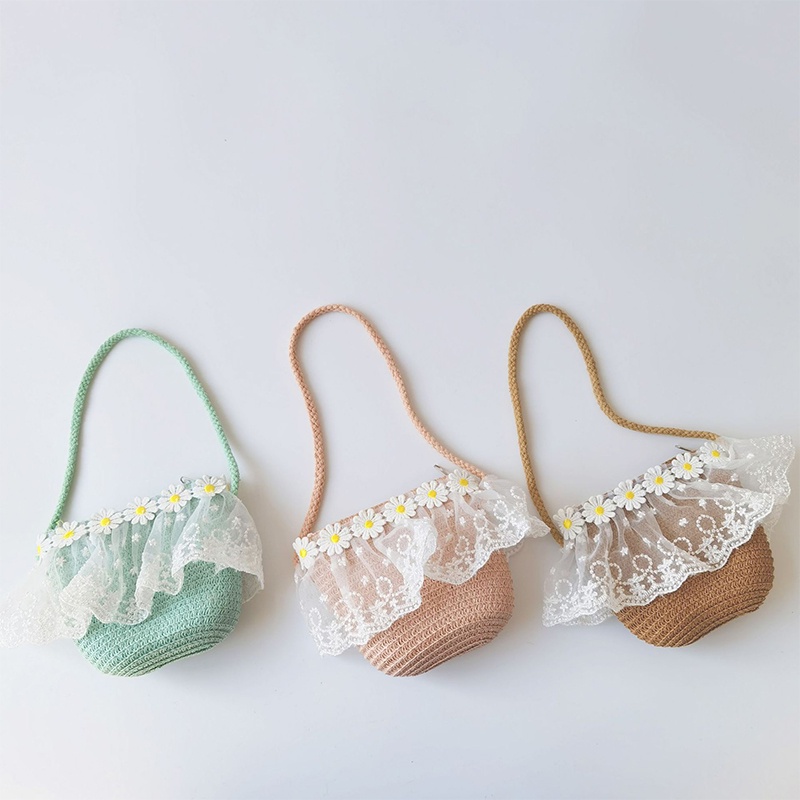 Túi cói Hình Hoa Cúc Cho Bé