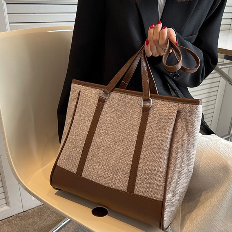 Túi tote Đeo Vai Bằng Vải Bạt Đa Năng Cho Nữ