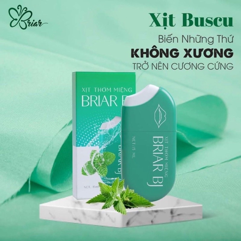 Xịt Thơm Miệng Kháng Khuẩn, Bj Briar Buscu Mát Lạnh Vị Bạc Hà The Mát - Chấm Dứt Hôi Miệng