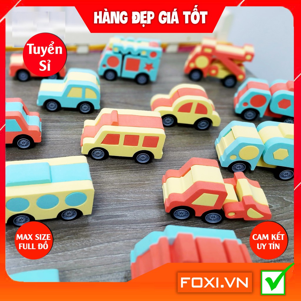 Xếp hình sáng tạo Foxi-Đồ chơi trẻ em Foxi-lắp ráp thông minh-tăng tư duy hình học-tập trung cao độ