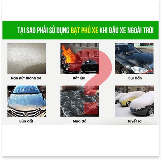 Bạt phủ xe ô tô cao cấp 3 lớp chống nắng, mưa to, gió lớn, đủ SIZE mọi kích cỡ xe ô tô