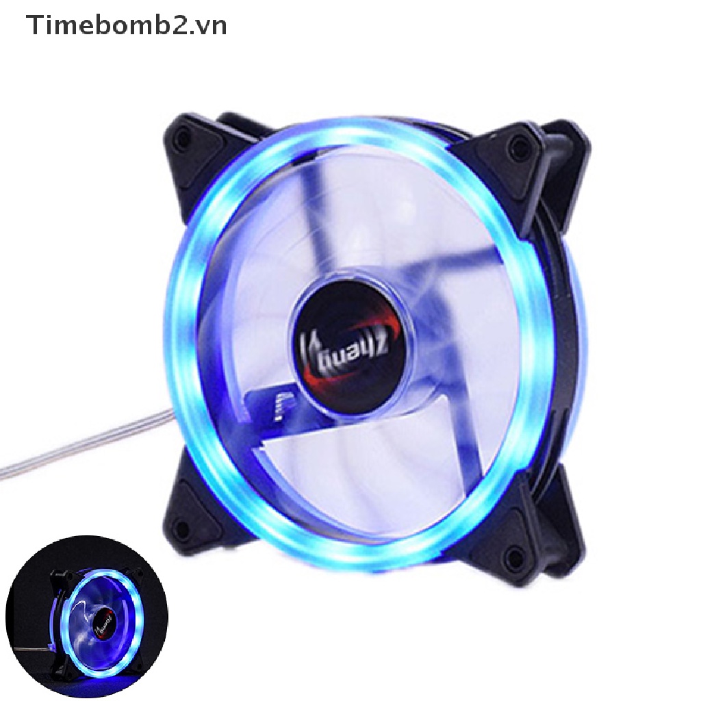 Bộ QuạT TảN NhiệT ĐèN LED RGB 2 12cm DC 12V Cho MáY TíNh