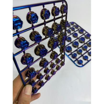 Vỉ 30 miếng chụp ốc 7 màu đủ các loại size