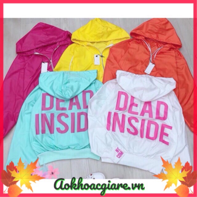 Áo khoác dù ngoại 1 lớp tay cánh dơi Dead inside ảnh thật | BigBuy360 - bigbuy360.vn