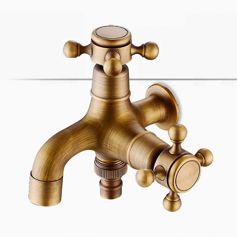 Aoto Vòi Nước Gắn Tường Bằng Đồng Thau Cổ Điển Lắp Đặt Lạnh Đơn Giản
