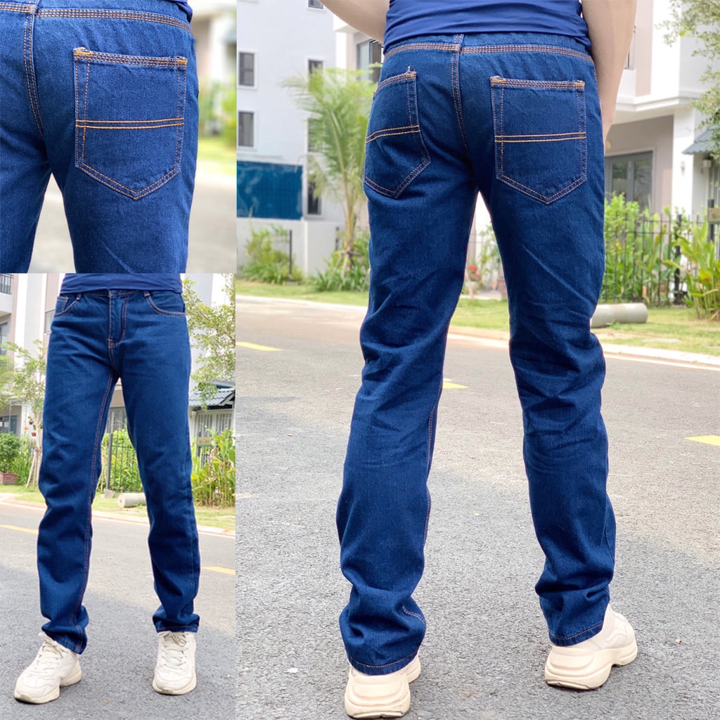 Quần Jean Nam Ống suông 03 màu cơ bản vải jean cotton mềm mịn form chuẩn đẹp-Jean002