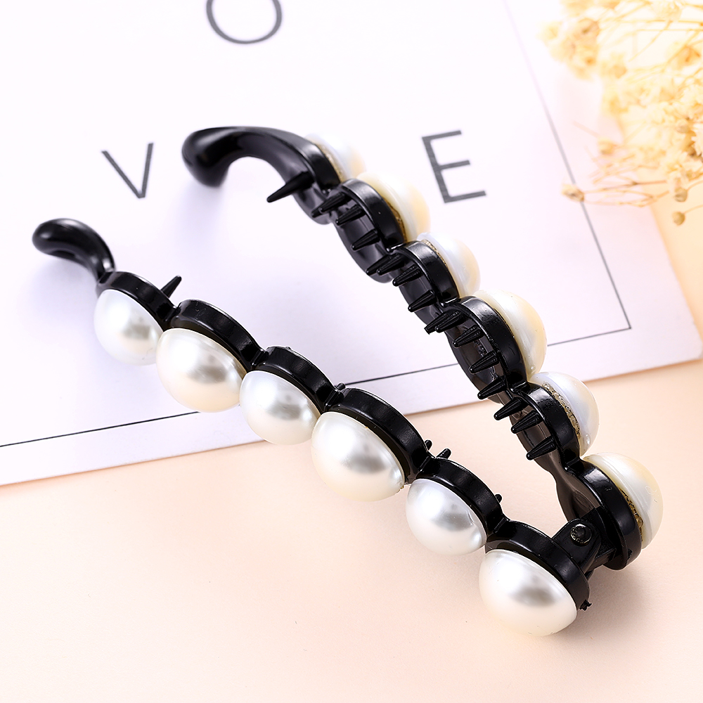 Kẹp tóc trang trí đính ngọc trai sang trọng cho nữ