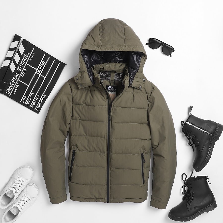 Áo phao Lông Vũ nam có mũ tháo rời, Xuất Hàn Quốc chống thấm nước, nhẹ ấm áp!