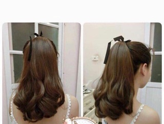 Tóc cột xoăn ngắn c25