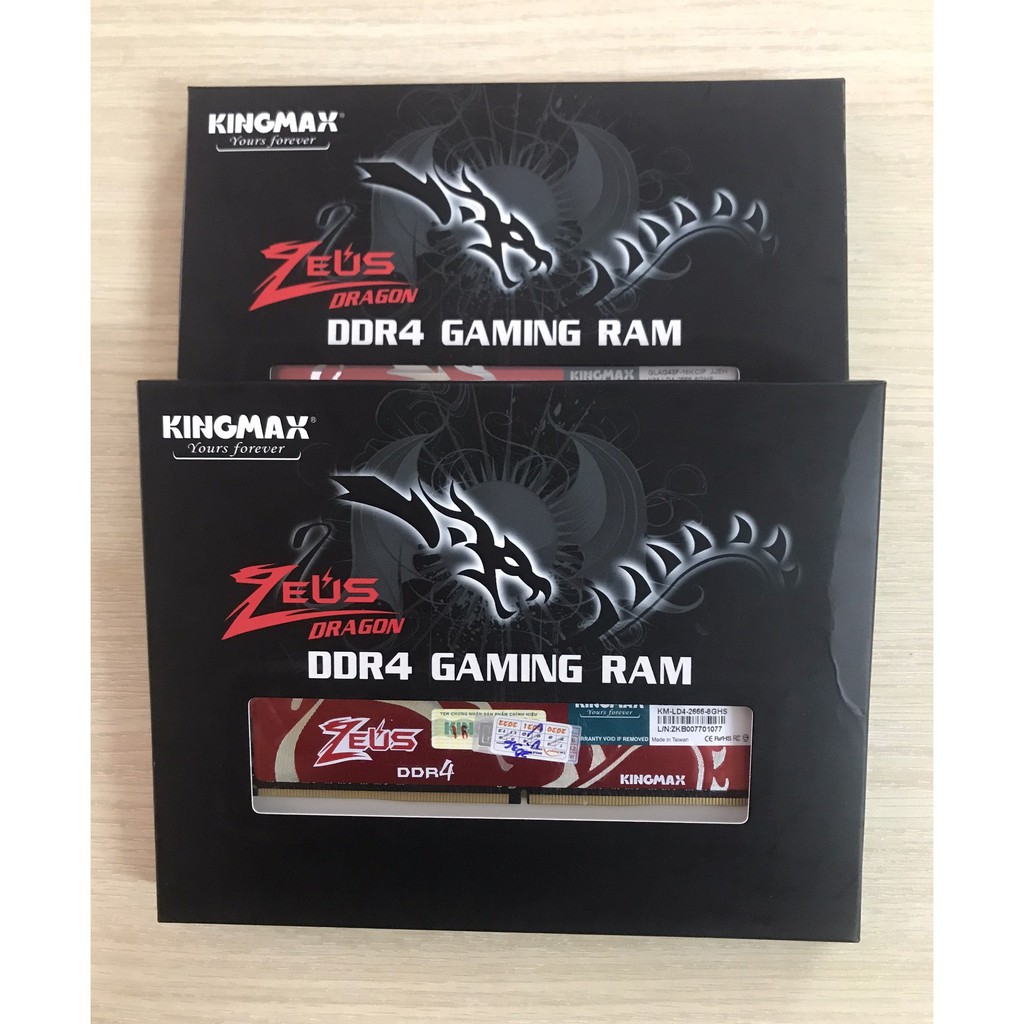 Bộ nhớ DDR4 Kingmax 8GB (2666) ZEUS Dragon Heatsink (Đỏ) Tản Nhiệt - Công Nghệ Số 247