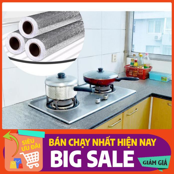 Giấy Bạc Dán Tường 45cm x 1.8m Chống Thấm Dầu Mỡ, Miếng Dán Tiện Ích Cho Căn Bếp Của Bạn