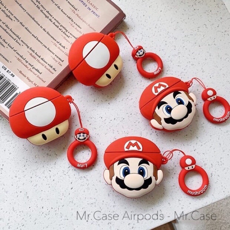 Case Airpods 1/2 Pro Vỏ Ốp Đựng Tai Nghe Hoạt Hình Mario - Mr.Case