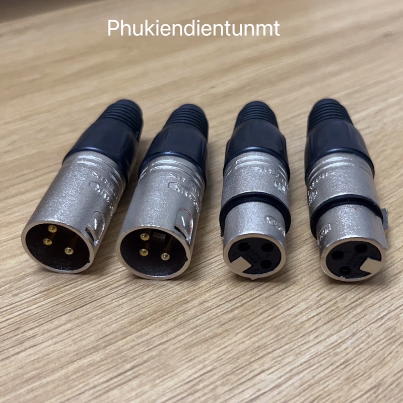 Rắc cắm micro 3 pin chân mạ đồng