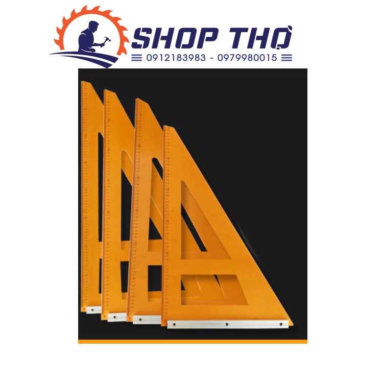 Thước eke cỡ lớn 650x380mm nhựa Bakelite