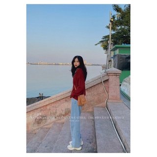 Áo len trơn basic cổ tròn 01