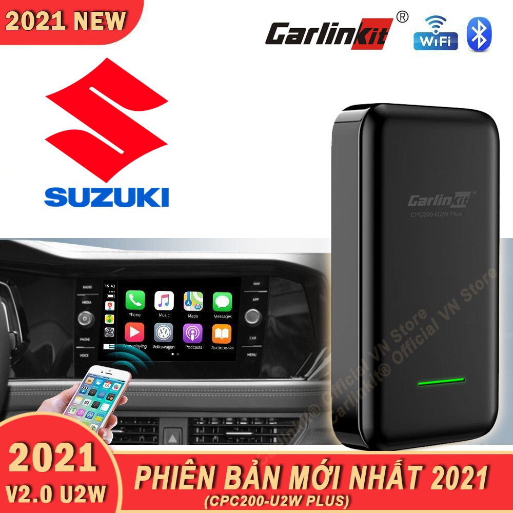 Suzuki - Carlinkit 3.0 U2W Plus (2021 NEW) -Bộ Adapter chuyển đổi Apple Carplay có dây sang Apple Carplay không dây