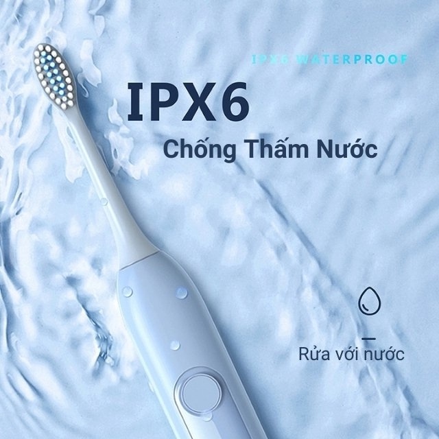 Bàn Chải Điện Đánh Răng Tự Động Rung Sonic Sợi Dupont Đánh Bay Mảng Bám Răng Trắng Sạch Mẫu X12