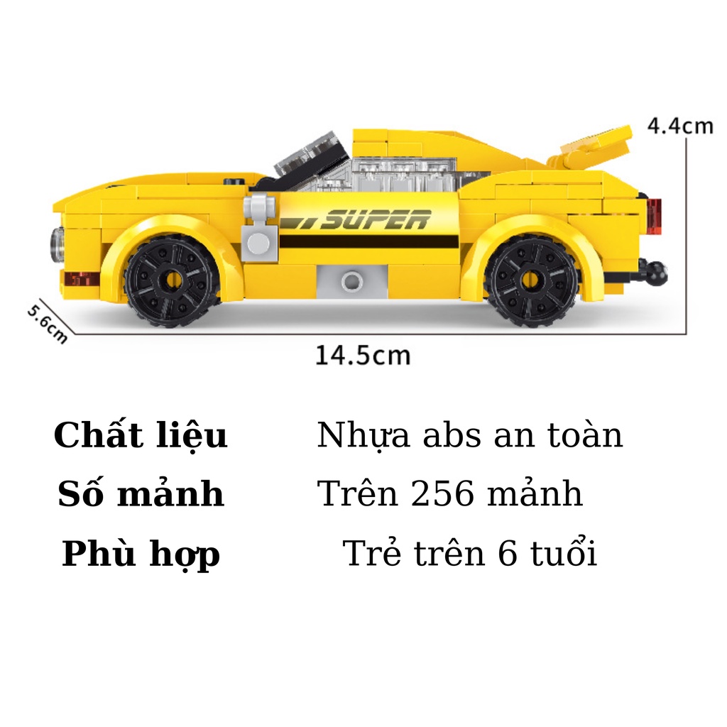 Đồ chơi lego lắp ráp robot biến hình Transformers, lego xếp hình Optimus, Bumblebee biến đổi xe oto 2in1, phù hợp 6 age+