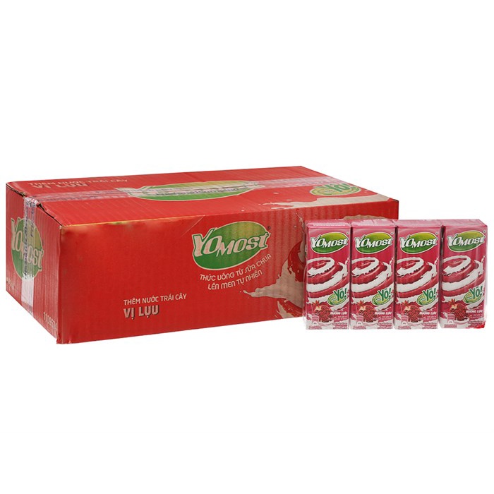 Thùng 48 Hộp Sữa chua uống YoMost Lựu 170ml