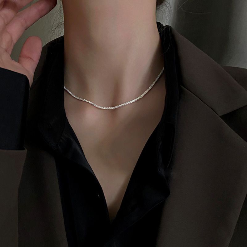 Vòng cổ, dây chuyền nữ chocker xoắn phong cách hàn quốc đơn giản dành cho nữ