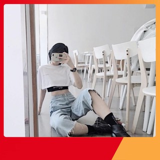 Thời Trang Tuổi Teen -  ÁO THUN CROPTOP GROUNDBREAKING 1974 (Set 2 áo CROPTOP & BRA) - (Sp sẵn)