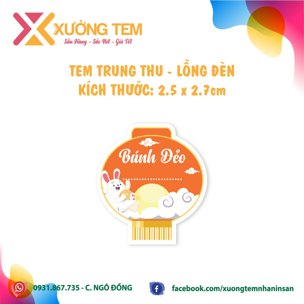 Tem Dán, Nhãn Dán Nhân Bánh Trung Thu, Hình Lồng Đèn Mới, Rất Nhiều Nhân Lạ Đặc Biêt