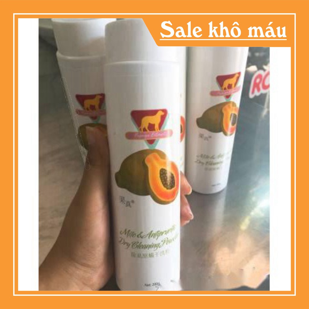 [FLASH SALE]  Sữa tắm chó mèo Phấn tắm khô đu đủ cho chó mèo