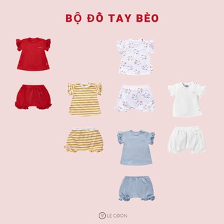 [LE COON] SET ĐỒ BỘ CỘC TAY BÈO CHO BÉ GÁI
