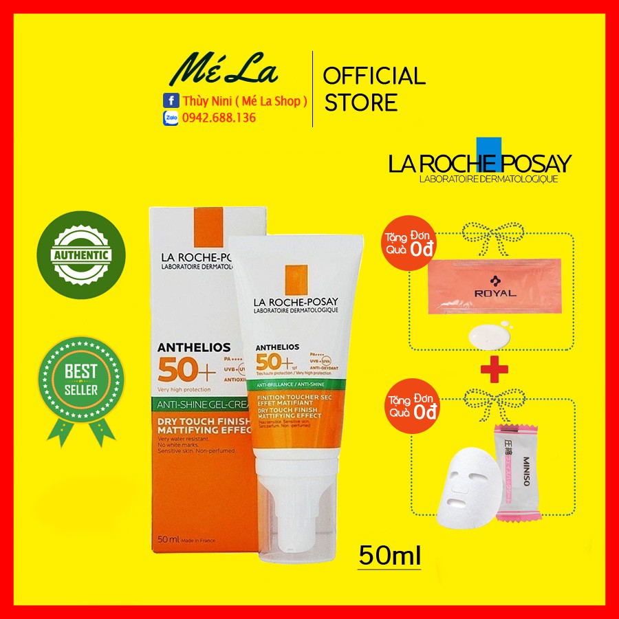 [ Chính Hãng + Tem Phụ ] Kem chống nắng La Roche-Posay Anthelios XL Dry Touch Gel-Cream Anti-Shine SPF50+