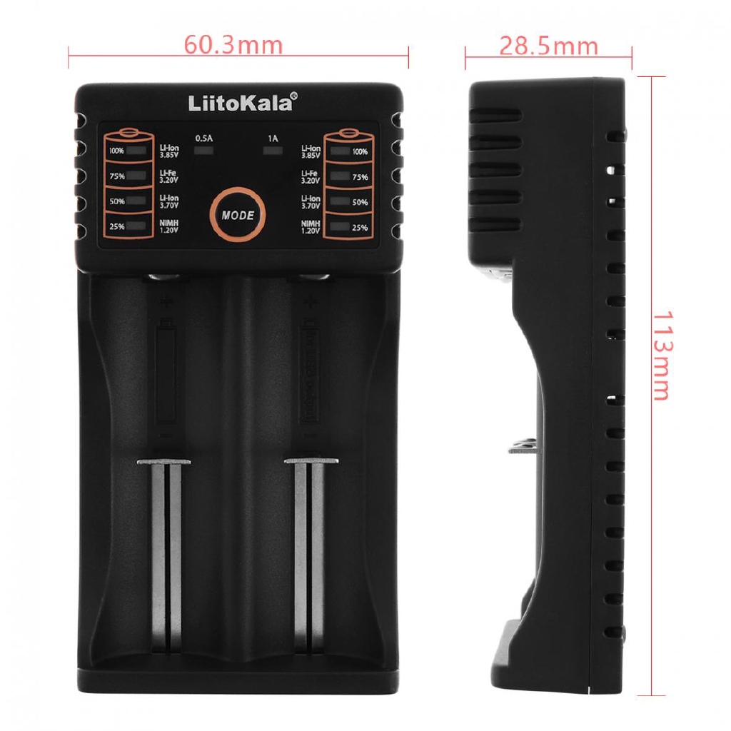 Liitokala Lii-202  2  Independent Slots USB Smart Charger