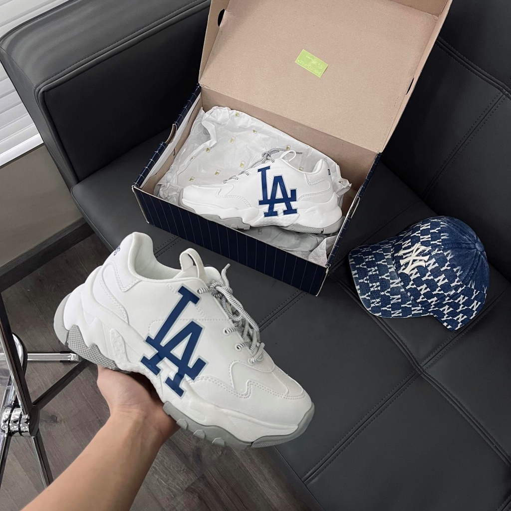 [Chính hãng] Giày thể thao Sneaker MLB Bigball Chunky LA Dodger Đế Xám màu Trắng