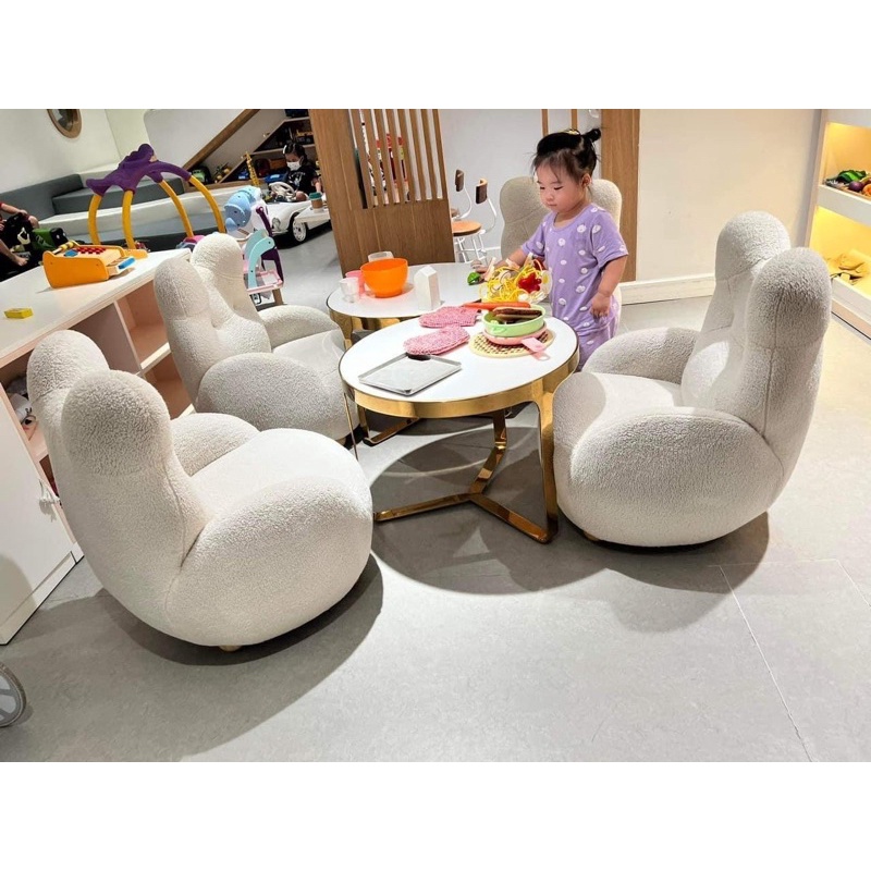 Ghế sofa trẻ em Bear Chair lông cừu nhập khẩu cao cấp - Bắc Âu