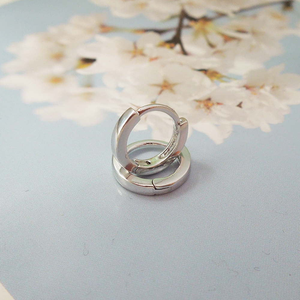 Bông Tai Mini Hình Tròn Phong Cách Hip Hop