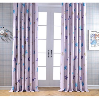Rèm Cửa Họa Tiết Sao Biển Kích Thước 100 * 250Cm