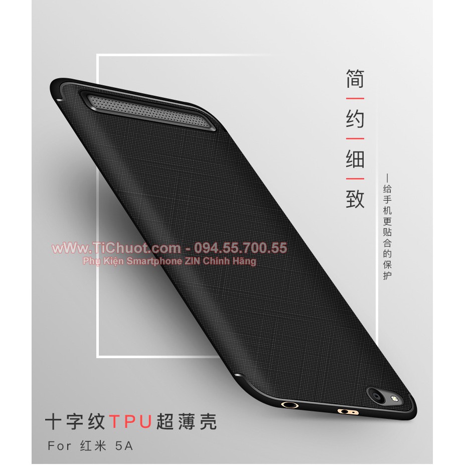 Ốp Lưng Xiaomi Redmi 5A Dẻo Vân Vải Chống sốc