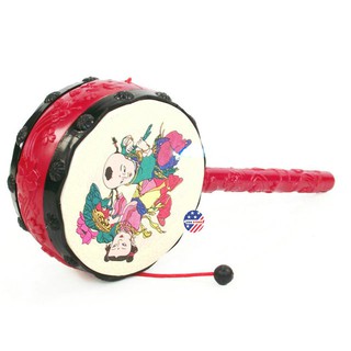 【TRÓNG LẮC TRUYỀN THỐNG】 Trống Lắc Tay Dài 19cm Hoạ Tiết Truyền Thống 【km247】