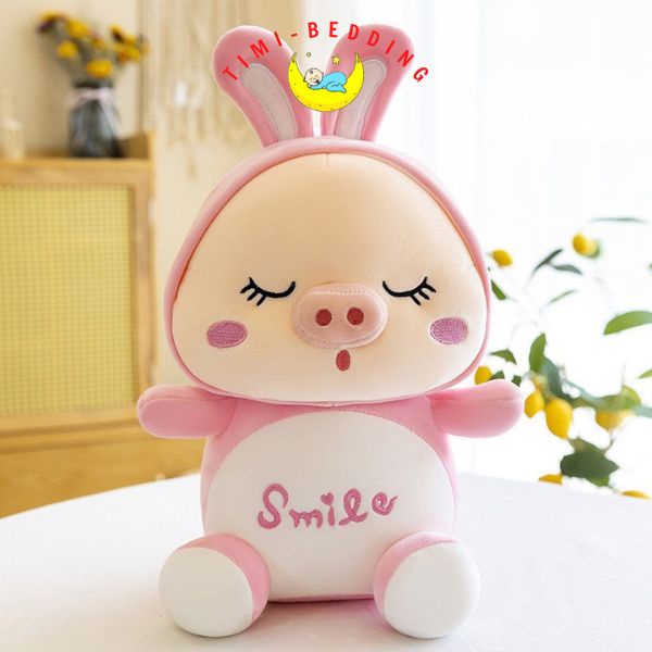 Gấu bông lợn heo – Thú bông heo smile mềm mại, cute và đáng yêu - Timibedding