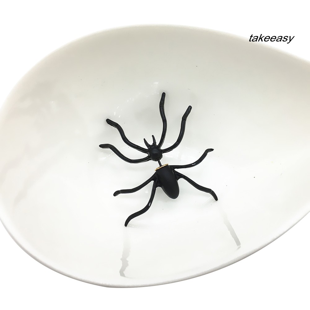 1 Bông Tai Hình Nhện Phong Cách Gothic Punk Vui Nhộn