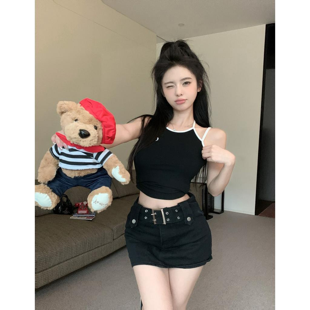 Porozi Áo Hai Dây Thêu Họa Tiết Ngọt Ngào Thời Trang Mùa Hè Cho Nữ