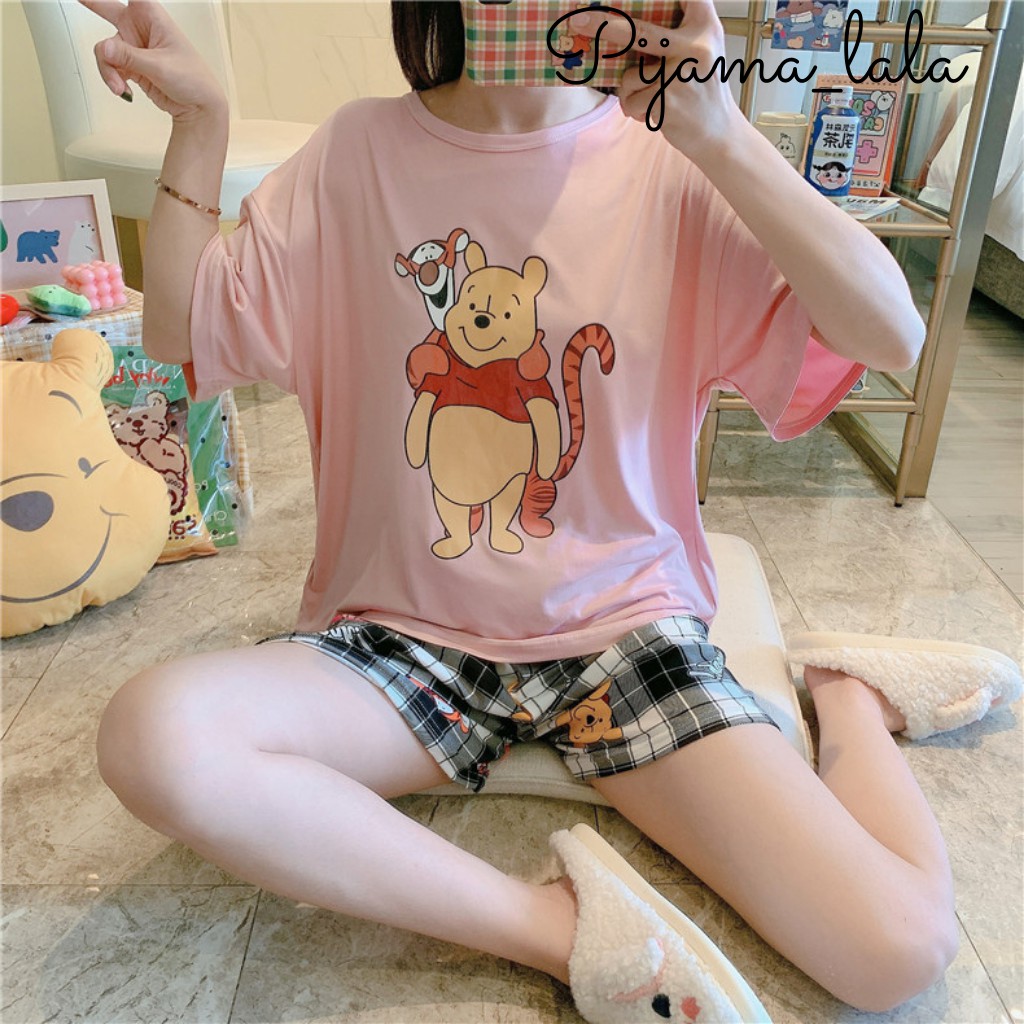 🌹Bộ Ngủ Đẹp 🌹 Bộ Mặc Nhà Nữ Cộc Tay Chất Cotton Siêu Mát Họa Tiết Hình Thú Xinh Xắn Ngộ Nghĩnh 03 | BigBuy360 - bigbuy360.vn