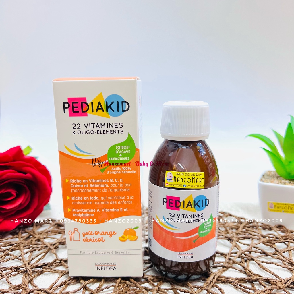 Vitamin tổng hợp Pediakid 22 Vitamins & Minerals, Pháp  bổ sung 22 vitamin và khoáng chất cho trẻ từ 6 tháng tuổi